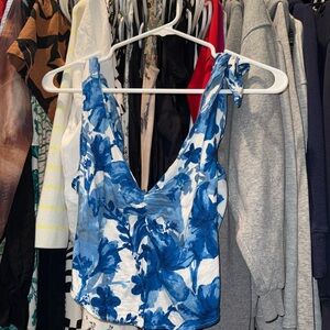 Zara Floral Blue Women's Top